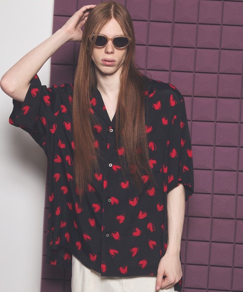 MAISON SPECIAL(メゾンスペシャル)の「《UNISEX》【Italian Dead Stock Fabric】Prime-Over Open Collar Various Patterns Short Sleeve Shirt/【イタリアンデッドストックファブリック】プライムオーバーオープンカラーヴェリアスパターンショートスリーブシャツ【MAISON SPECIAL/メゾンスペシャル】(シャツ/ブラウス・メンズ・その他1/その他5/その他3/その他2/その他4/その他6・0/1/2)」の5枚目の写真