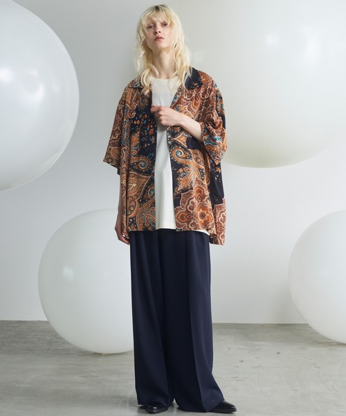 MAISON SPECIAL(メゾンスペシャル)の「《UNISEX》【Italian Dead Stock Fabric】Prime-Over Open Collar Various Patterns Short Sleeve Shirt/【イタリアンデッドストックファブリック】プライムオーバーオープンカラーヴェリアスパターンショートスリーブシャツ【MAISON SPECIAL/メゾンスペシャル】(シャツ/ブラウス・メンズ・その他1/その他5/その他3/その他2/その他4/その他6・0/1/2)」の7枚目の写真