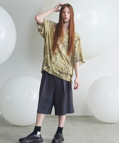 MAISON SPECIAL(メゾンスペシャル)の「《UNISEX》【Italian Dead Stock Fabric】Prime-Over Open Collar Various Patterns Short Sleeve Shirt/【イタリアンデッドストックファブリック】プライムオーバーオープンカラーヴェリアスパターンショートスリーブシャツ【MAISON SPECIAL/メゾンスペシャル】(シャツ/ブラウス・メンズ・その他1/その他5/その他3/その他2/その他4/その他6・0/1/2)」の8枚目の写真