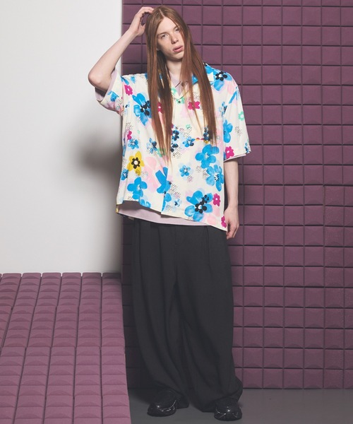 MAISON SPECIAL(メゾンスペシャル)の「《UNISEX》【Italian Dead Stock Fabric】Prime-Over Open Collar Various Patterns Short Sleeve Shirt/【イタリアンデッドストックファブリック】プライムオーバーオープンカラーヴェリアスパターンショートスリーブシャツ【MAISON SPECIAL/メゾンスペシャル】(シャツ/ブラウス・メンズ・その他1/その他5/その他3/その他2/その他4/その他6・0/1/2)」の10枚目の写真