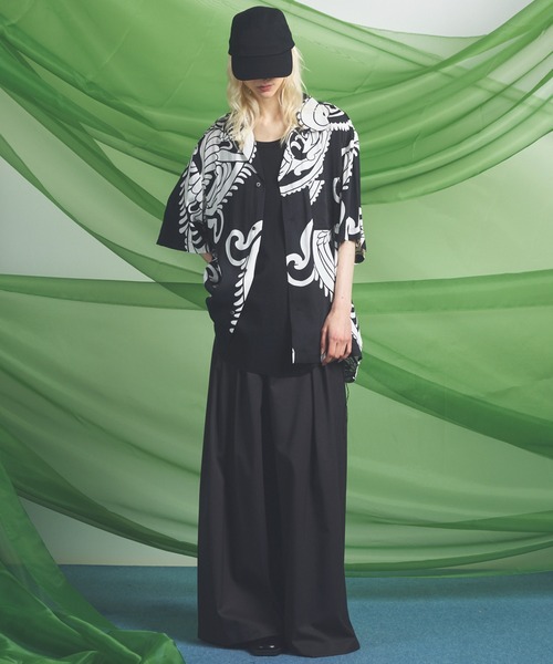 MAISON SPECIAL(メゾンスペシャル)の「《UNISEX》【Italian Dead Stock Fabric】Prime-Over Open Collar Various Patterns Short Sleeve Shirt/【イタリアンデッドストックファブリック】プライムオーバーオープンカラーヴェリアスパターンショートスリーブシャツ【MAISON SPECIAL/メゾンスペシャル】(シャツ/ブラウス・メンズ・その他1/その他5/その他3/その他2/その他4/その他6・0/1/2)」の9枚目の写真