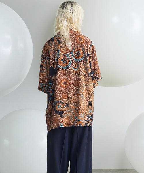 MAISON SPECIAL(メゾンスペシャル)の「《UNISEX》【Italian Dead Stock Fabric】Prime-Over Open Collar Various Patterns Short Sleeve Shirt/【イタリアンデッドストックファブリック】プライムオーバーオープンカラーヴェリアスパターンショートスリーブシャツ【MAISON SPECIAL/メゾンスペシャル】(シャツ/ブラウス・メンズ・その他1/その他5/その他3/その他2/その他4/その他6・0/1/2)」の15枚目の写真