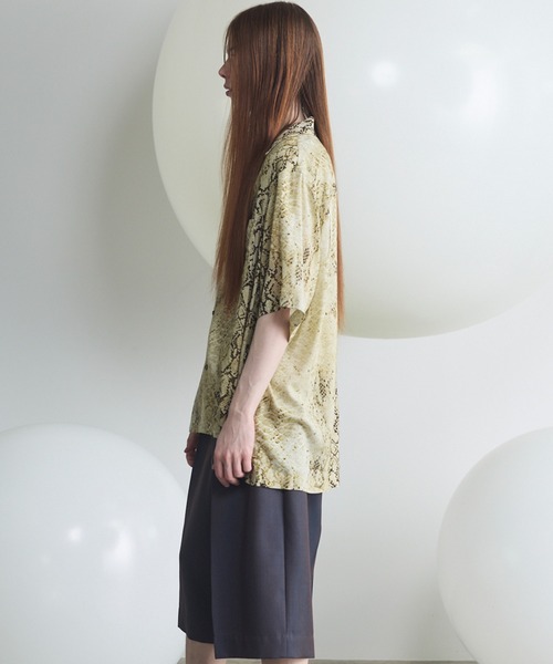 MAISON SPECIAL(メゾンスペシャル)の「《UNISEX》【Italian Dead Stock Fabric】Prime-Over Open Collar Various Patterns Short Sleeve Shirt/【イタリアンデッドストックファブリック】プライムオーバーオープンカラーヴェリアスパターンショートスリーブシャツ【MAISON SPECIAL/メゾンスペシャル】(シャツ/ブラウス・メンズ・その他1/その他5/その他3/その他2/その他4/その他6・0/1/2)」の17枚目の写真