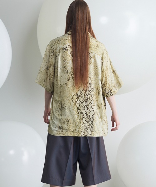 MAISON SPECIAL(メゾンスペシャル)の「《UNISEX》【Italian Dead Stock Fabric】Prime-Over Open Collar Various Patterns Short Sleeve Shirt/【イタリアンデッドストックファブリック】プライムオーバーオープンカラーヴェリアスパターンショートスリーブシャツ【MAISON SPECIAL/メゾンスペシャル】(シャツ/ブラウス・メンズ・その他1/その他5/その他3/その他2/その他4/その他6・0/1/2)」の18枚目の写真
