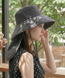 MILLION CARATS（ミリオンカラッツ）の「【UVカット99.9％・UPF50+・接触冷感・撥水】首元までしっかり守れる。ネックカバー付きで毎日の紫外線対策がぐっと快適になるツバ広ハット。（ハット）」
