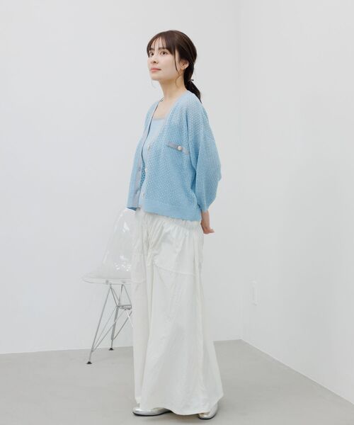 RETRO GIRL(レトロガール)の「【セットアイテム】金釦透かし編みニットセット(ニット/セーター・レディース・ブラック/オフホワイト/ブルー・FREE)」の17枚目の写真