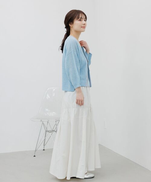 RETRO GIRL(レトロガール)の「【セットアイテム】金釦透かし編みニットセット(ニット/セーター・レディース・ブラック/オフホワイト/ブルー・FREE)」の19枚目の写真