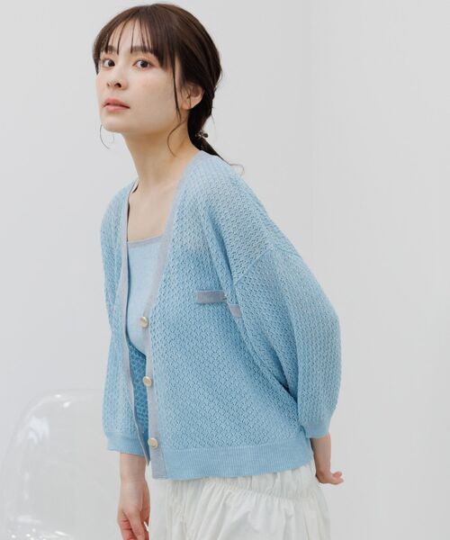 RETRO GIRL(レトロガール)の「【セットアイテム】金釦透かし編みニットセット(ニット/セーター・レディース・ブラック/オフホワイト/ブルー・FREE)」の21枚目の写真