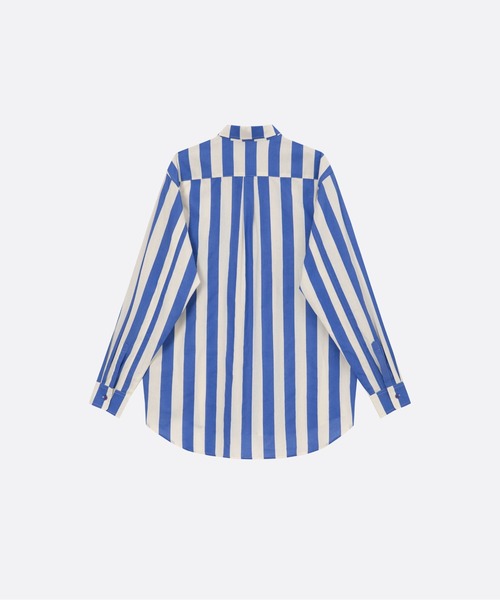 U:UME（ユーム）の「Dual Stripe Proportion Shirt（シャツ/ブラウス・メンズ・レッド/グリーン/ブルー・FREE）」の4枚目の写真