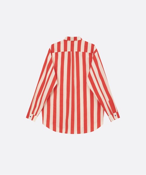 U:UME（ユーム）の「Dual Stripe Proportion Shirt（シャツ/ブラウス・メンズ・レッド/グリーン/ブルー・FREE）」の6枚目の写真
