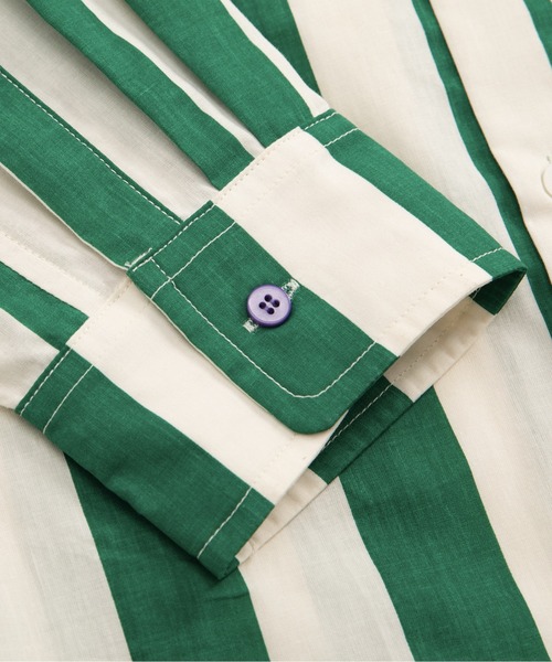 U:UME（ユーム）の「Dual Stripe Proportion Shirt（シャツ/ブラウス・メンズ・レッド/グリーン/ブルー・FREE）」の10枚目の写真
