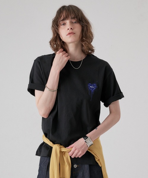 ONCILY(オンシェリー)の「26SS "DOT" HEART LOGO T-SHIRT / "ドット"ハートロゴTシャツ(Tシャツ/カットソー・メンズ・ブラック系その他2/ブラック/ブラック系その他/オフホワイト・LARGE/MEDIUM/SMALL)」の13枚目の写真