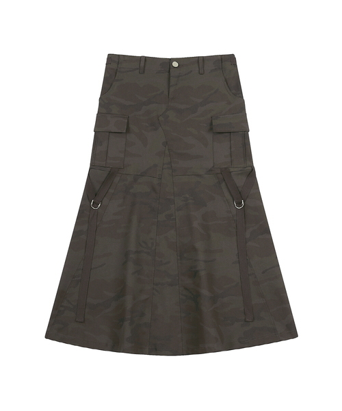 LUVISTRUE(ラヴイズトゥルー)の「SY CARGO LONG SKIRT(CHARCOAL)(スカート・レディース・その他・FREE)」の1枚目の写真