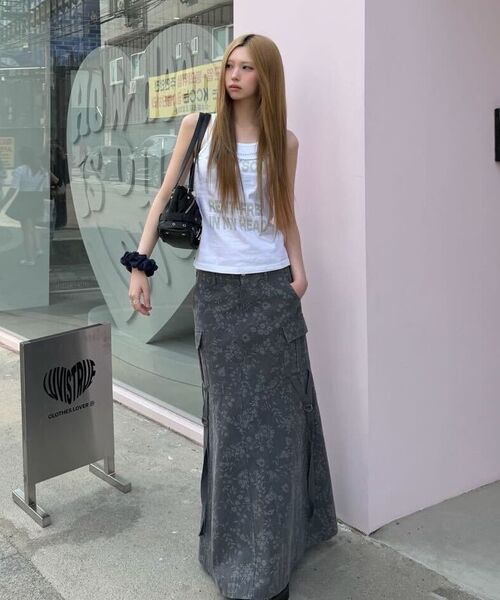 LUVISTRUE(ラヴイズトゥルー)の「SY CARGO LONG SKIRT(CHARCOAL)(スカート・レディース・その他・FREE)」の7枚目の写真