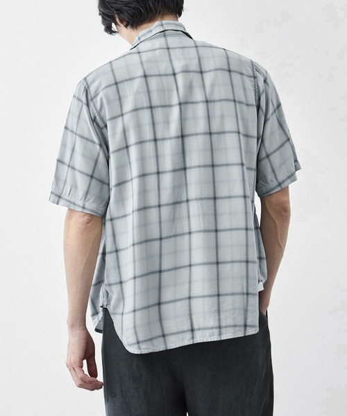 REMI RELIEF(レミレリーフ)の「【REMI RELIEF/レミレリーフ】レーヨンツイルチェックS/Sシャツ(シャツ/ブラウス・メンズ・サックスブルー/オフホワイト・S/M)」の17枚目の写真