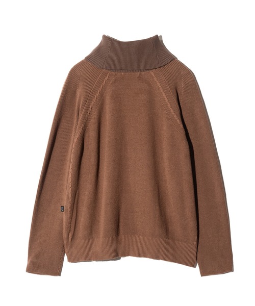 glamb(グラム)の「Raglan Turtle Neck Knit / ラグランタートルネックニット(ニット/セーター・メンズ・ブラック/ブラウン・M/L)」の5枚目の写真