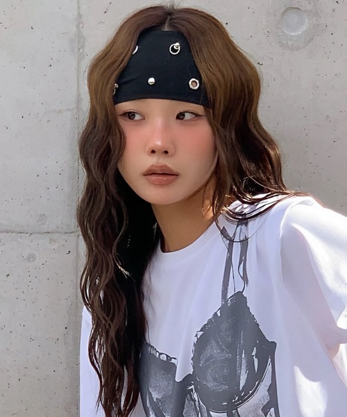 セール】スタッズ リング デザイン ヘッド バンド（ヘアバンド
