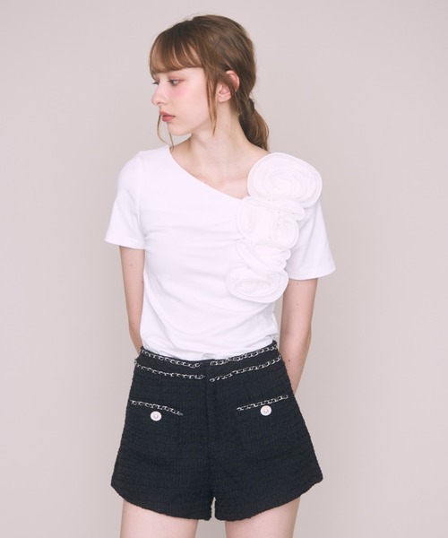 Noelie(ノエリー)の「ローズTee(Tシャツ/カットソー・レディース・ホワイト/ブラック・FREE)」の19枚目の写真
