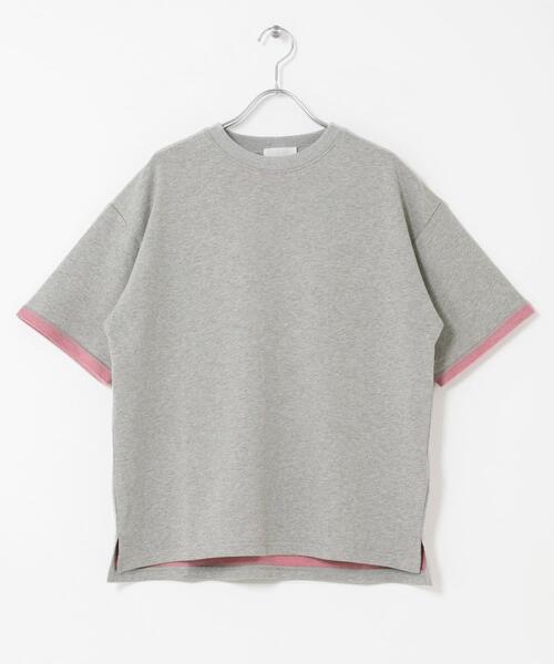 SENSE OF PLACE by URBAN RESEARCH(センスオブプレイスバイアーバンリサーチ)の「ダブルフェイス裏毛ショートスリーブTシャツ(Tシャツ/カットソー・メンズ・ネイビー/ブラウン/グレー・MEDIUM/LARGE)」の11枚目の写真