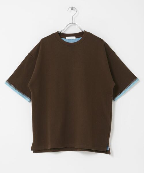 SENSE OF PLACE by URBAN RESEARCH(センスオブプレイスバイアーバンリサーチ)の「ダブルフェイス裏毛ショートスリーブTシャツ(Tシャツ/カットソー・メンズ・ネイビー/ブラウン/グレー・MEDIUM/LARGE)」の18枚目の写真