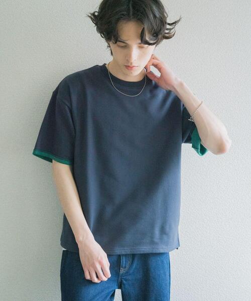 SENSE OF PLACE by URBAN RESEARCH(センスオブプレイスバイアーバンリサーチ)の「ダブルフェイス裏毛ショートスリーブTシャツ(Tシャツ/カットソー・メンズ・ネイビー/ブラウン/グレー・MEDIUM/LARGE)」の20枚目の写真