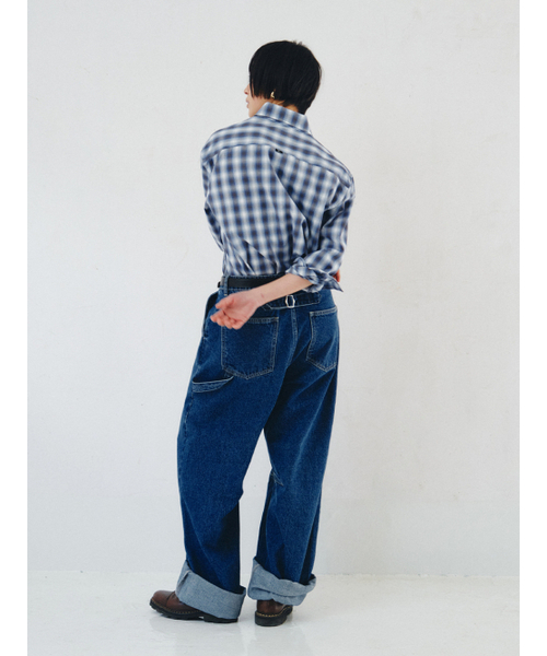 PLZPROJECT（プリーズプロジェクト）の「SIDE-OPEN CHECK SHIRT, BLUE（シャツ/ブラウス・レディース・その他・FREE）」の4枚目の写真