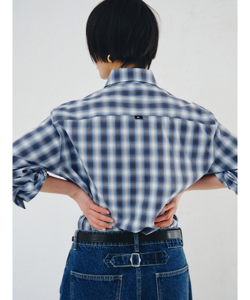 PLZPROJECT（プリーズプロジェクト）の「SIDE-OPEN CHECK SHIRT, BLUE（シャツ/ブラウス・レディース・その他・FREE）」の6枚目の写真