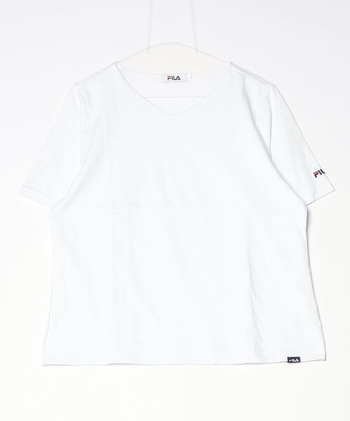FILA(フィラ)の「FILA UV 透け感ガードプルオーバー(Tシャツ/カットソー・レディース・グレイッシュベージュ/オフホワイト/ブラック・MEDIUM/LARGE/LL/3L)」の7枚目の写真