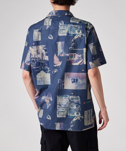 PS Paul Smith(ピーエスポールスミス)の「"Scrapbook Print" オープンカラーシャツ / 262301 695U(シャツ/ブラウス・メンズ・ネイビー/ホワイト/ライトグリーン・MEDIUM/SMALL/X-LARGE/LARGE)」の6枚目の写真