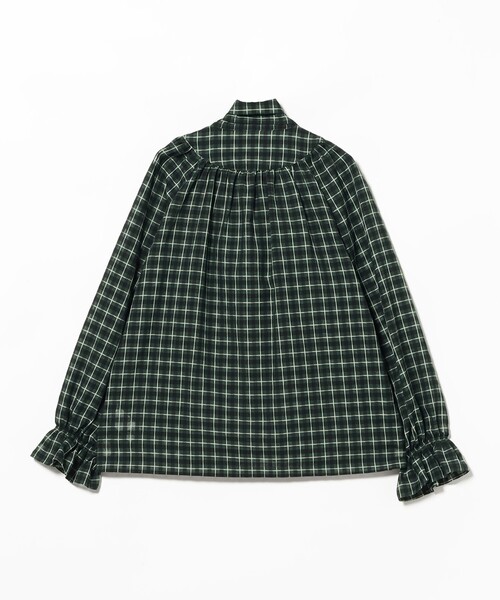 dahl'ia(ダリア)の「dahl'ia / リボン チェック ブラウス(シャツ/ブラウス・レディース・グリーン・ONE SIZE)」の5枚目の写真