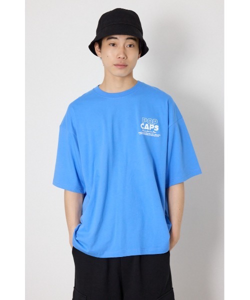RODEO CROWNS WIDE BOWL(ロデオクラウンズワイドボウル)の「POP CAPS Tシャツ(Tシャツ/カットソー・メンズ・ホワイト/ブラック/ライトブルー・MEDIUM/LARGE)」の3枚目の写真
