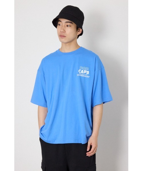 RODEO CROWNS WIDE BOWL(ロデオクラウンズワイドボウル)の「POP CAPS Tシャツ(Tシャツ/カットソー・メンズ・ホワイト/ブラック/ライトブルー・MEDIUM/LARGE)」の4枚目の写真