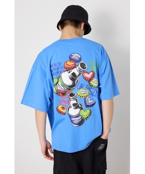 RODEO CROWNS WIDE BOWL(ロデオクラウンズワイドボウル)の「POP CAPS Tシャツ(Tシャツ/カットソー・メンズ・ホワイト/ブラック/ライトブルー・MEDIUM/LARGE)」の6枚目の写真