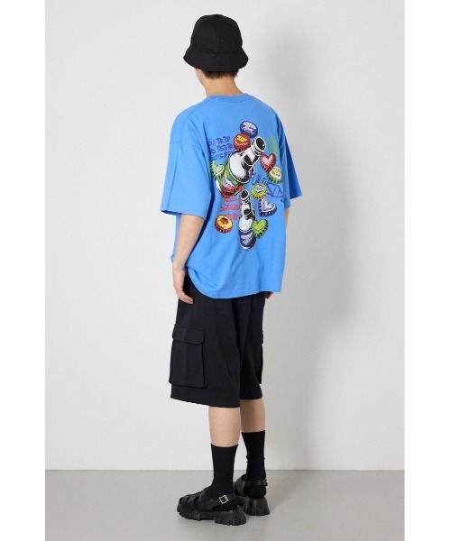 RODEO CROWNS WIDE BOWL(ロデオクラウンズワイドボウル)の「POP CAPS Tシャツ(Tシャツ/カットソー・メンズ・ホワイト/ブラック/ライトブルー・MEDIUM/LARGE)」の8枚目の写真