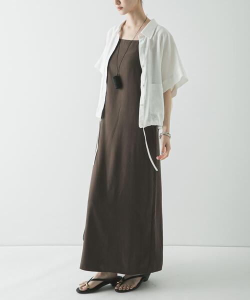 URBAN RESEARCH(アーバンリサーチ)の「『接触冷感』キュプラキャミワンピース(ワンピース・レディース・ブラック/ブラウン・38/36)」の16枚目の写真