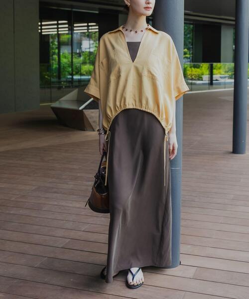 URBAN RESEARCH(アーバンリサーチ)の「『接触冷感』キュプラキャミワンピース(ワンピース・レディース・ブラック/ブラウン・38/36)」の19枚目の写真