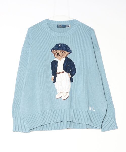 POLO RALPH LAUREN(ポロ ラルフ ローレン)の「Polo ベア オーバーサイズ コットン セーター(ニット/セーター・レディース・ブルー・L/M/S/XS)」の5枚目の写真