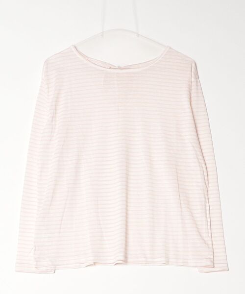 tinkerend(ティンカーエンド)の「Sheer Border Ribbon Blouse / シアーリボン付きブラウス(Tシャツ/カットソー・レディース・ブラック/ライトピンク・FREE)」の19枚目の写真