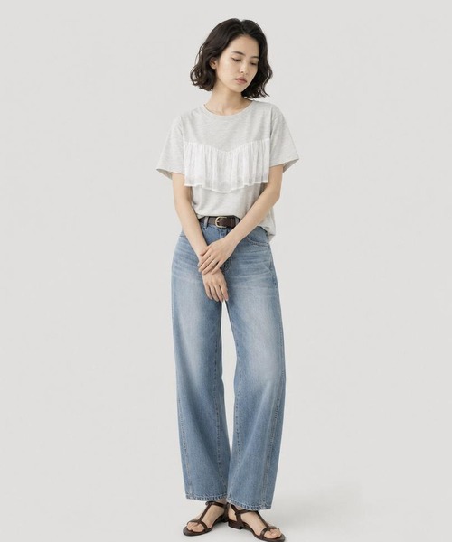 GLOBAL WORK(グローバルワーク)の「フリルレースドッキングT半袖/713292(Tシャツ/カットソー・レディース・ライトグレー/オフホワイト/ブラック・LARGE/MEDIUM)」の17枚目の写真