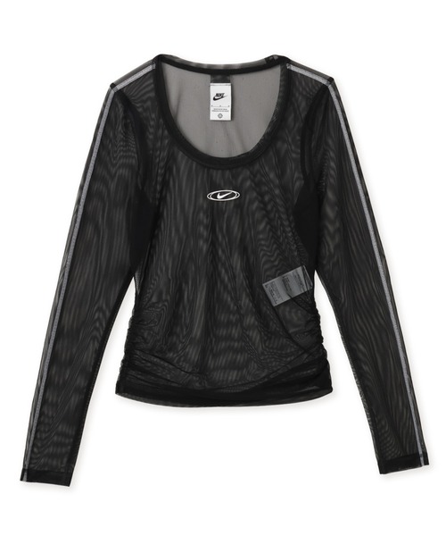 NIKE(ナイキ)の「NIKE AS W NK STREET SHEER LS / ナイキ ウィメンズ ストリート シアー L/S トップ 【SP】(Tシャツ/カットソー・レディース・ブルー/ブラック・S/M/L)」の2枚目の写真