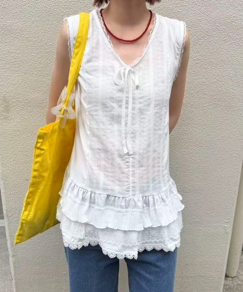 mebole(メボレ)の「ティアードレースチュニック(その他トップス・レディース・ホワイト・FREE)」の12枚目の写真