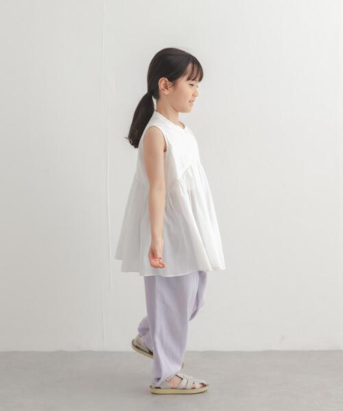 URBAN RESEARCH DOORS（アーバンリサーチドアーズ）の「『親子リンク』コットンボイル切替ブラウス(KIDS)（シャツ/ブラウス・キッズ・オフホワイト/ブルー・120/105/135）」の12枚目の写真