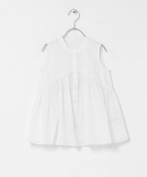 URBAN RESEARCH DOORS（アーバンリサーチドアーズ）の「『親子リンク』コットンボイル切替ブラウス(KIDS)（シャツ/ブラウス・キッズ・オフホワイト/ブルー・120/105/135）」の15枚目の写真
