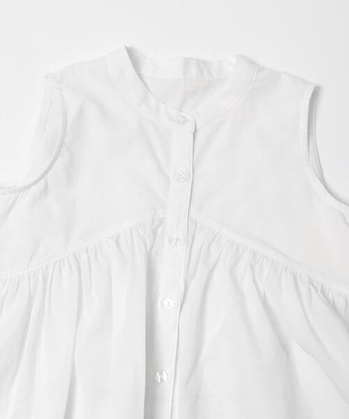 URBAN RESEARCH DOORS（アーバンリサーチドアーズ）の「『親子リンク』コットンボイル切替ブラウス(KIDS)（シャツ/ブラウス・キッズ・オフホワイト/ブルー・120/105/135）」の4枚目の写真