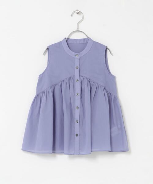 URBAN RESEARCH DOORS（アーバンリサーチドアーズ）の「『親子リンク』コットンボイル切替ブラウス(KIDS)（シャツ/ブラウス・キッズ・オフホワイト/ブルー・120/105/135）」の5枚目の写真