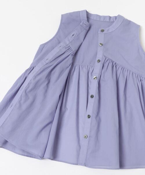 URBAN RESEARCH DOORS(アーバンリサーチドアーズ)の「『親子リンク』コットンボイル切替ブラウス(KIDS)(シャツ/ブラウス・キッズ・オフホワイト/ブルー・120/105/135)」の4枚目の写真