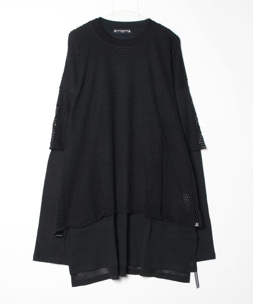 mastermind JAPAN（マスターマインド）の「BOXY MESH LAYEREDLS TEE（Tシャツ/カットソー・メンズ・ホワイト系その他/ブラック系その他・XL）」の2枚目の写真