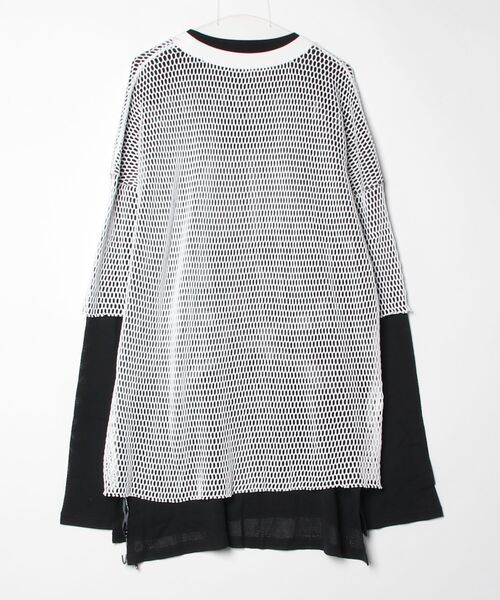 mastermind JAPAN（マスターマインド）の「BOXY MESH LAYEREDLS TEE（Tシャツ/カットソー・メンズ・ホワイト系その他/ブラック系その他・XL）」の3枚目の写真