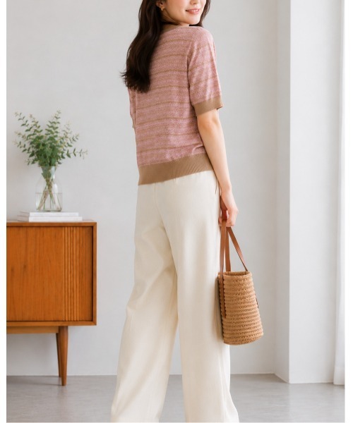 FAZVY(ファズビー)の「ニュアンスカラー半袖ニット(ニット/セーター・レディース・ブラック/ピンク・M)」の19枚目の写真