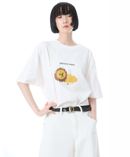 FRUIT OF THE LOOM(フルーツオブザルーム)の「Delivery today Tシャツ(Tシャツ/カットソー・メンズ・ブラック/ネイビー/ホワイト・XL/L/M)」の1枚目の写真